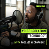 Shure MV7X XLR Dynamic Podcast & Recording Microphone - Black