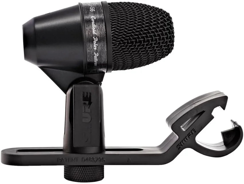 Shure PGA56 Dynamic Microphone - with Cardioid Pick-up Pattern, Swivel-Mount Dynamic Snare/Tom Microphone with AP56DM Drum Mount (PGA56-XLR)