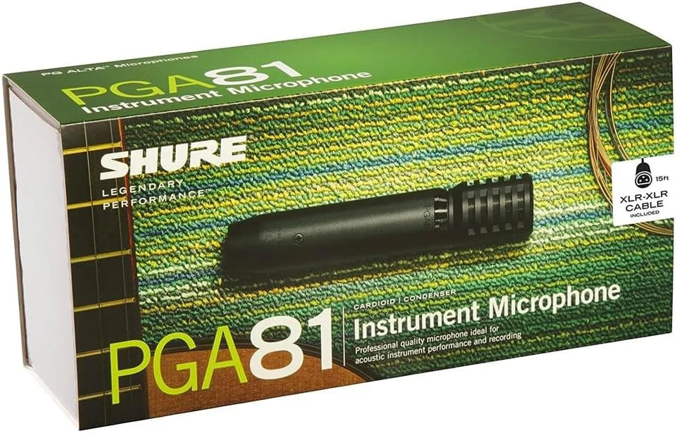Shure PGA81 Condenser Microphone - with Cardioid Pick-up Pattern,Condenser Instrument Microphone (PGA81-XLR)