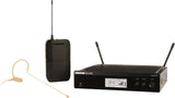 Shure BLX14R/MX53 Rack-Mount Earset Audio System J11 Band (596–620 MHz) – BLX4R Receiver, BLX1 Bodypack & MX153 Earset Mic, Up to 14 Hr Battery, 300 ft Range