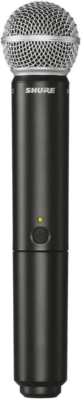 Shure BLX2/SM58 Handheld Wireless Transmitter with SM58 Vocal Mic Capsule - for use with BLX Wireless Microphone Systems (Receiver Sold Separately) | H8 Band
