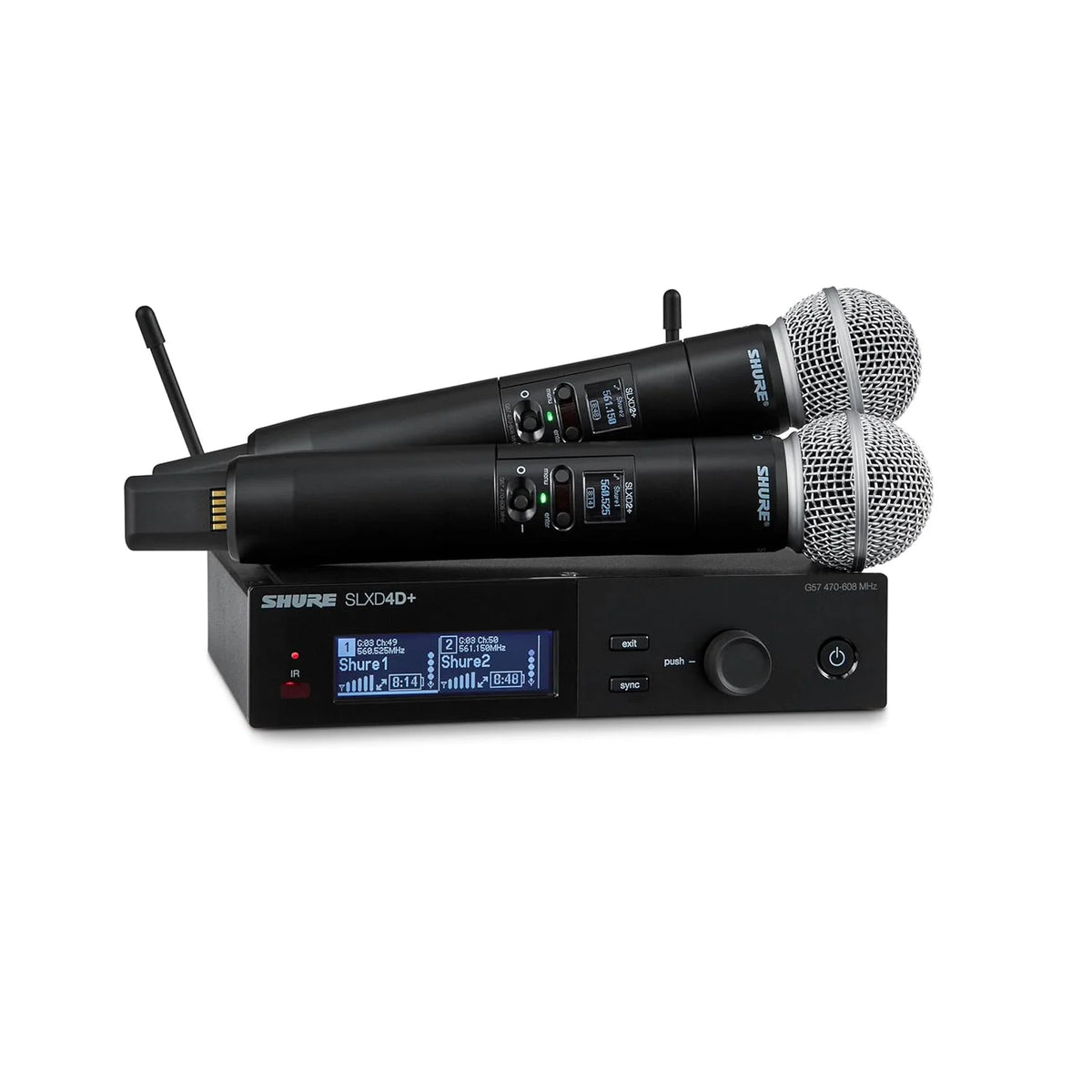 Shure SLXD24D+ Dual Wireless System with SM58 Capsule - G57 Band