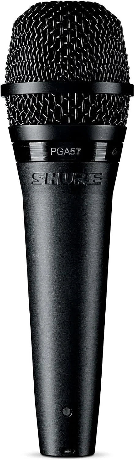 Shure PGA57 Dynamic Microphone - Professional Quality Instrument Mic with Cardioid Pick-up Pattern, 3-in XLR Connector, Stand Adapter and Zipper Pouch, No Cable (PGA57-LC)