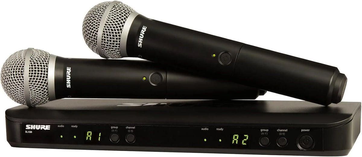Shure BLX288/PG58 Dual Wireless Vocal System - H10 Band