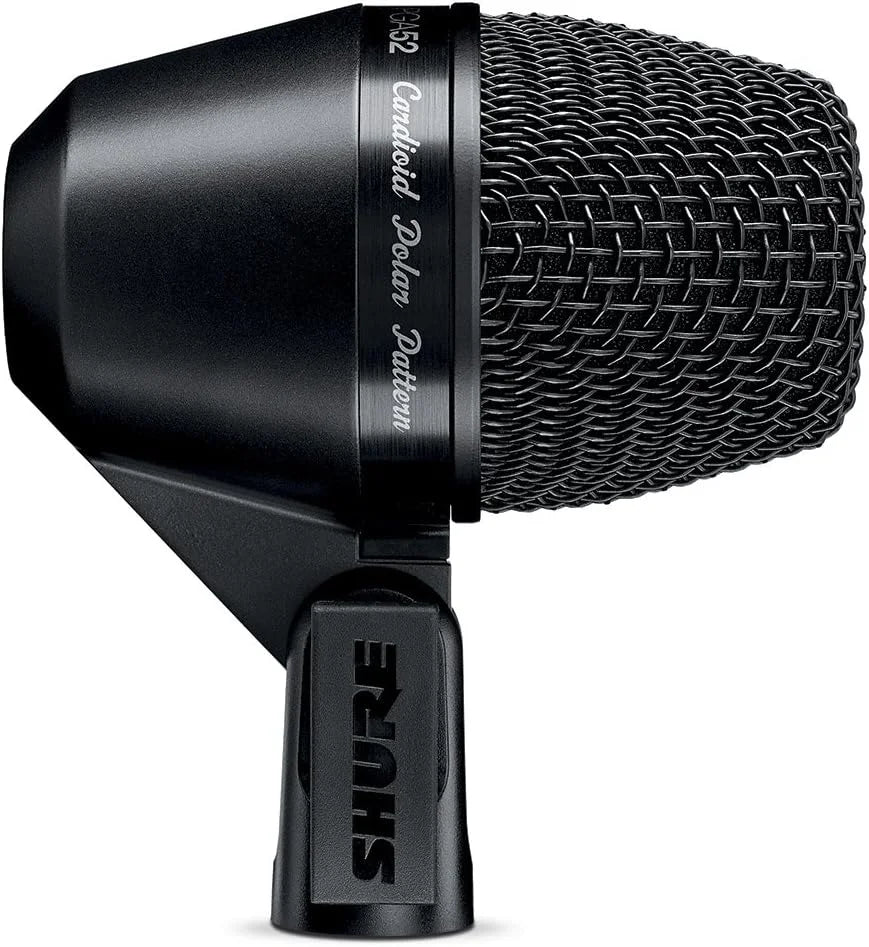 Shure PGA52 Dynamic Microphone - Swivel-Mount Kick-Drum with Cardioid Pick-up Pattern, No Cable (PGA52-LC)