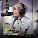 Shure SRH440A Over-Ear Wired Studio Headphones for Recording