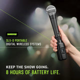 Shure SLXD15 Portable Digital Wireless Bodypack System with SLXD1 Bodypack Transmitter and SLXD5 Single-Channel Portable Receiver - Microphone/Instrument Cable Sold Separately | G58 Band (SLXD15-G58)