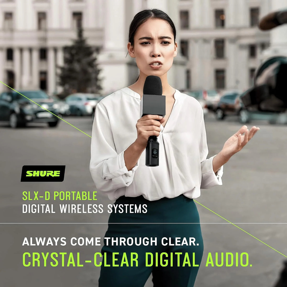 Shure SLXD15/UL4B Portable Digital Wireless System with SLXD1 Bodypack Transmitter, SLXD5 Single Channel Receiver and UniPlex UL4B Cardioid Lavalier Microphone | G58 Band (SLXD15/UL4B-G58)