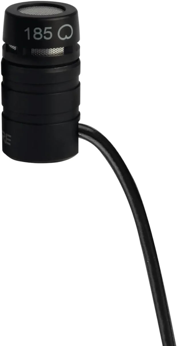 Shure Microflex MX185 Cardioid Lavalier Microphone - Condenser Mic with TQG / TA4F Connector Wireless Bodypack Transmitters