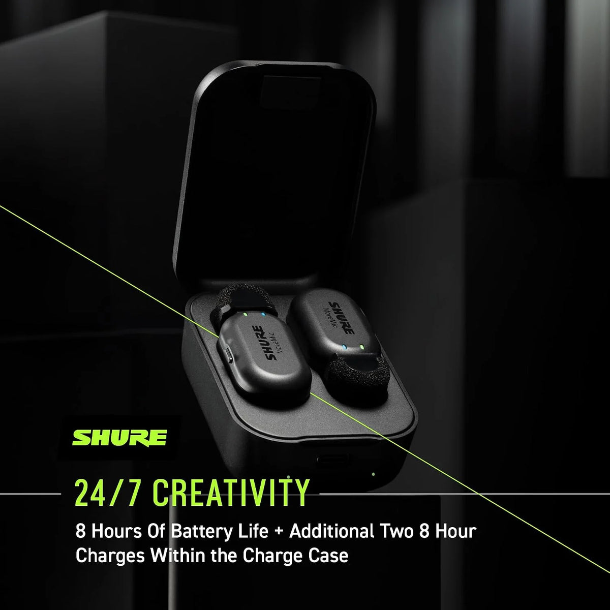 Shure MoveMic Receiver - Cold Shoe Mountable Camera Receiver for MoveMic Lavalier Microphones, Compatible with Most DSLR Cameras and Computers, for Mobile Content Creators (MV-R-Z7)