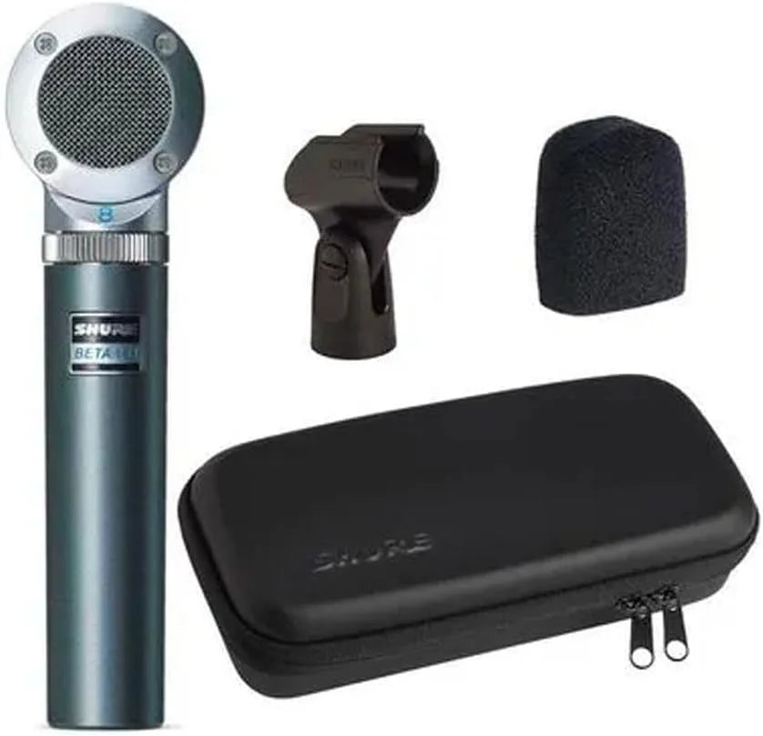 Shure BETA 181/O Ultra-Compact Small-Diaphragm Side-Address Versatile Condenser Microphone for Instruments with Interchangeable Polar Pattern Capsule Options, 3-pin XLR Connector - Omnidirectional