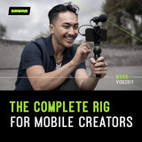 Shure MV88+ Video Kit - Digital Stereo Condenser Microphone for Apple and Android, with Manfrotto PIXI Tripod, Phone Clamp, Mount, iOS and USB-C Cables for Next-Level Connectivity (MV88+ Video KIT)