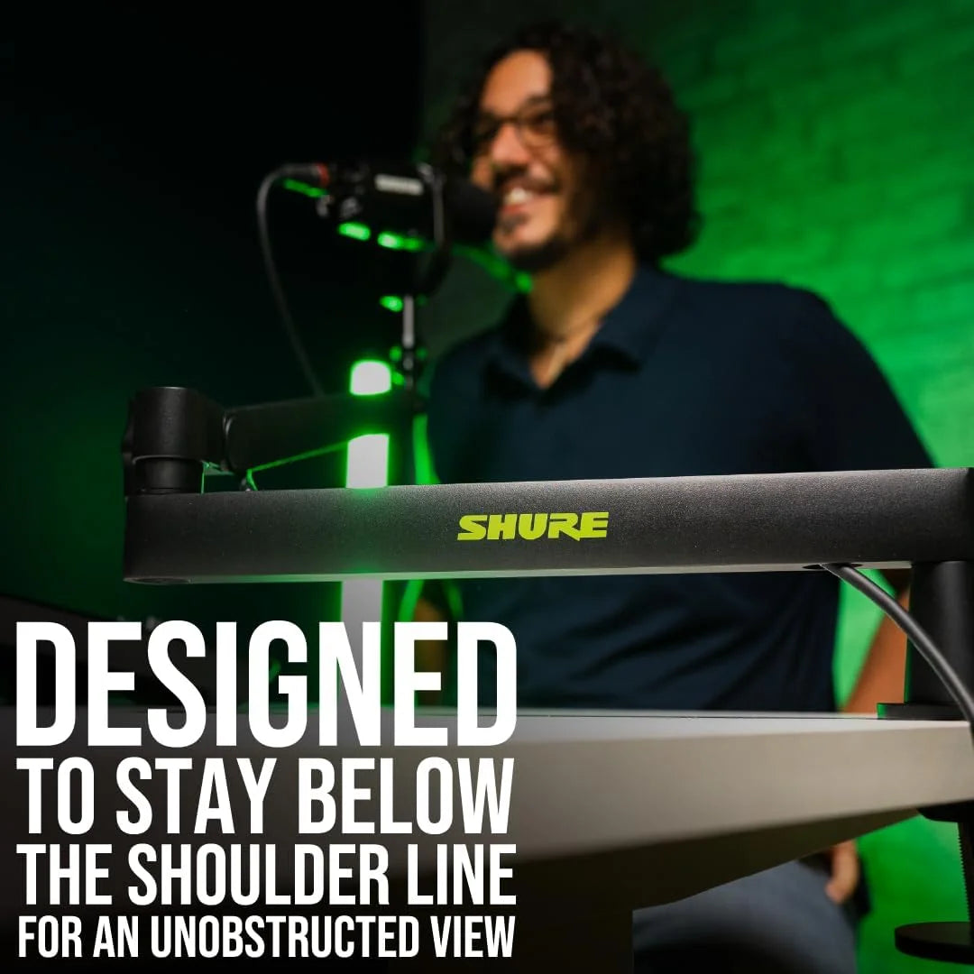 Shure by Gator Deluxe Low-Profile Desktop Mic Boom Arm (SH-BROADCAST2)