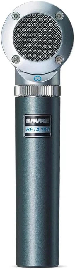 Shure BETA 181/C Ultra-Compact Small-Diaphragm Side-Address Versatile Condenser Microphone for Instruments with Interchangeable Polar Pattern Capsule Options, 3-pin XLR Connector - Cardioid