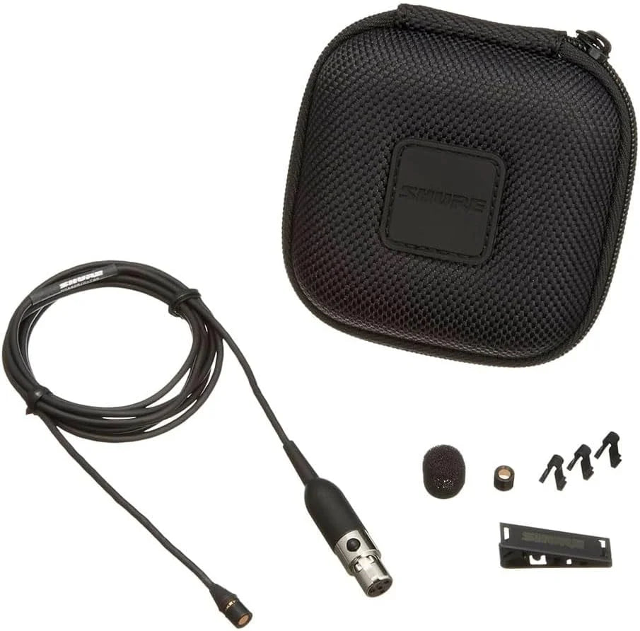 Shure MX150B/C-XLR Cardioid 5mm Subminiature Lavalier Microphone with XLR Preamp, Black