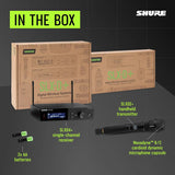 Shure SLXD24+/58 Handheld Wireless System - SLXD4+ Receiver, SLXD2+ Handheld Transmitter with Nexadyne 8/C Capsule, Bluetooth Monitoring, G57 Band