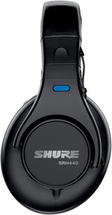 Shure SRH440 Professional Studio Headphones, Enhanced Frequency Response and Extended Range for Home and Studio Recording, with Detachable Coiled Cable, Carrying Bag and 1/4" Adapter (SRH440)