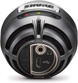 Shure MV5 Digital Condenser Microphone (Gray) + USB & Lightning Cable