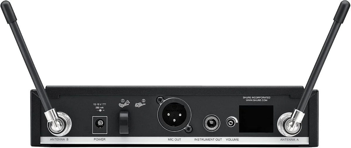 Shure BLX24R/SM58 Rack-Mount Wireless Audio System H11 Band (572–596 MHz) – BLX4R Receiver, BLX2 Transmitter with SM58 Dynamic Mic, Up to 14 Hr Battery, 300 ft Range