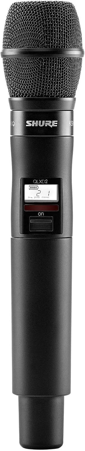 Shure QLXD2/KSM9HS Handheld Transmitter with KSM9HS Black Vocal Mic Capsule - for use with QLX-D Digital Wireless Microphone Systems, Receiver Sold Separately | G50 Band (QLXD2/KSM9HS=-G50)