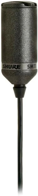 Shure SM11 Omnidirectional Miniature Dynamic Lavalier Microphone with Flexible, Long-Life Cable, Tie Clasp Assembly, Tie Tack Assembly, Connector Belt Clip and Zippered Carrying Bag (SM11-CN)