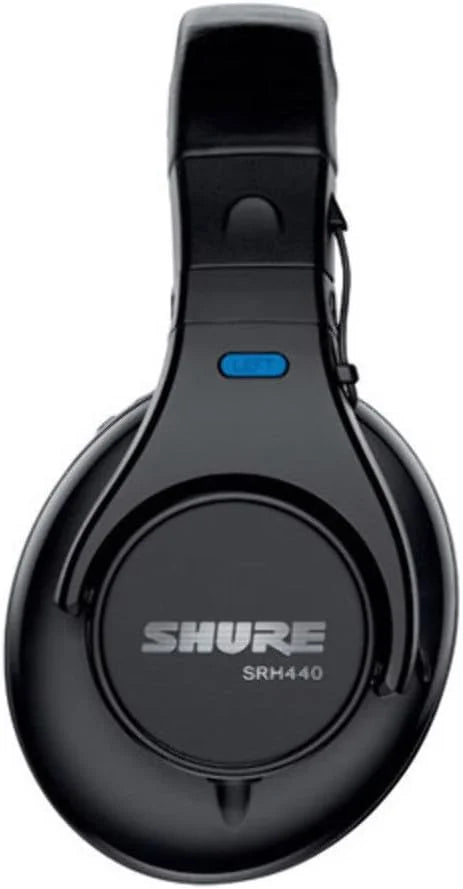 Shure SRH440 Professional Studio Headphones, Enhanced Frequency Response and Extended Range for Home and Studio Recording, with Detachable Coiled Cable, Carrying Bag and 1/4" Adapter (SRH440)