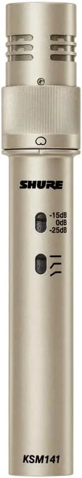Shure KSM141/SL Dual-Pattern End-Address Condenser Studio Microphone, Champagne