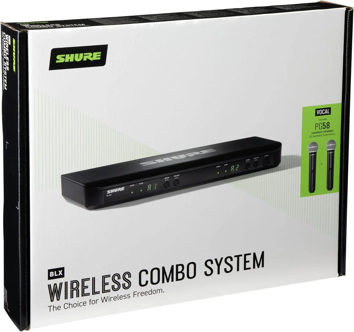 Shure BLX288/PG58 Dual Wireless Vocal System - H10 Band