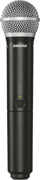 Shure BLX24/PG58 Wireless Microphone System - 14-Hour Battery Life, 300 ft Range, UHF | Includes PG58 Handheld Vocal Mic, Single Channel Receiver | H11 Band (BLX24/PG58-H11)