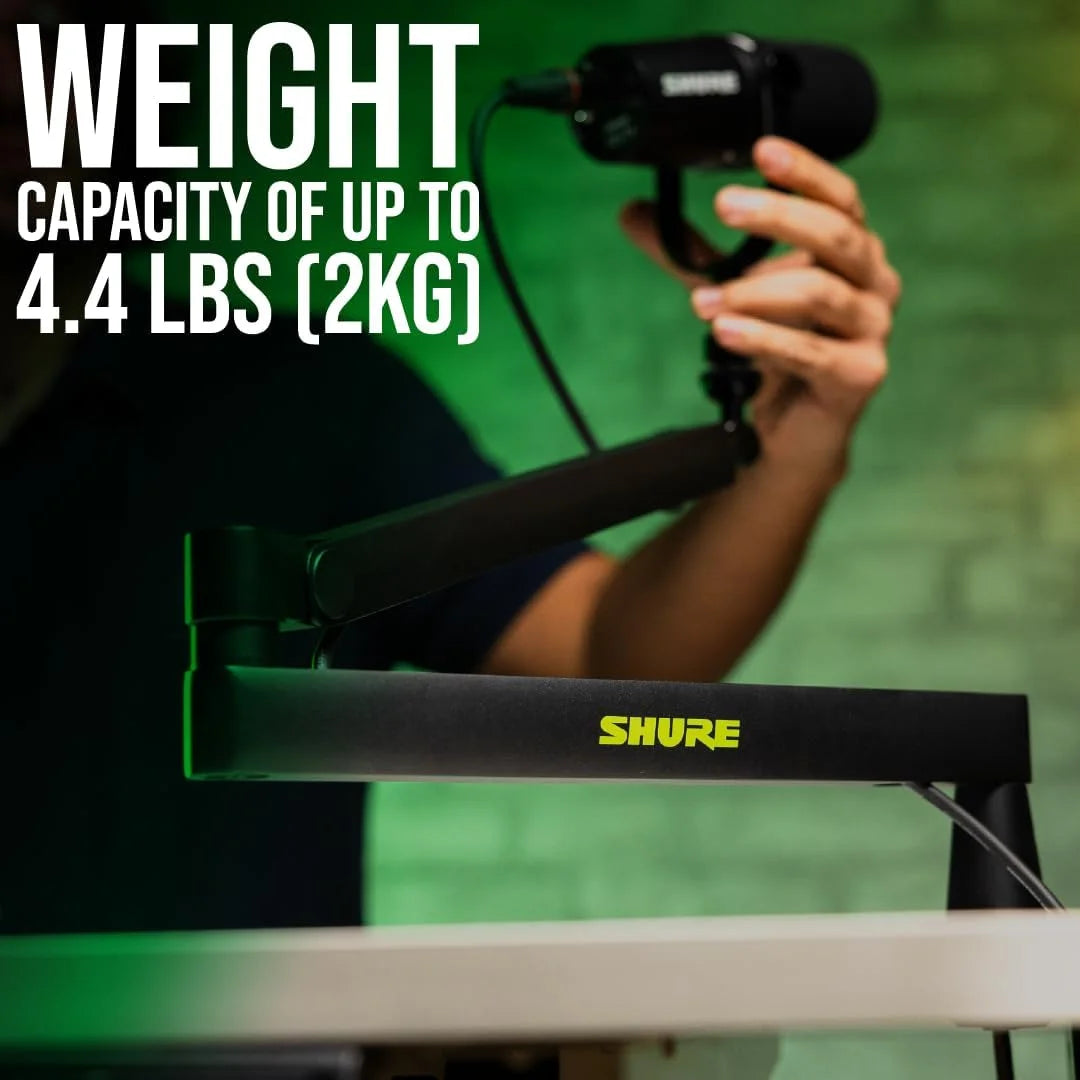 Shure by Gator Deluxe Low-Profile Desktop Mic Boom Arm (SH-BROADCAST2)