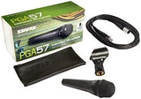 Shure PGA57 Dynamic Microphone - Professional Quality Instrument Mic with Cardioid Pick-up Pattern, 3-in XLR Connector, 15' XLR-to-XLR Cable, Stand Adapter and Zipper Pouch, (PGA57-XLR)