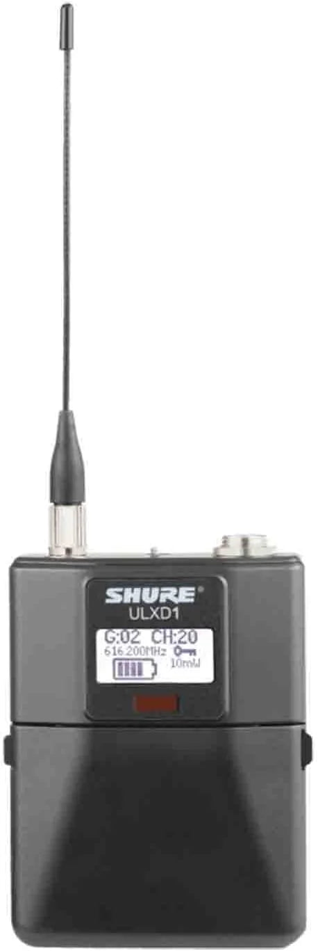 Shure ULXD1LEMO3 Bodypack Transmitter - for use with ULX-D Digital Wireless Microphone Systems, Receiver Sold Separately | H50 Band (ULXD1LEMO3=-H50)
