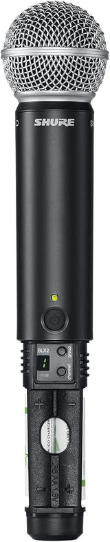 Shure BLX1288/MX153 Dual-Channel Wireless Performance System, J11 Band (596–620 MHz) – BLX88 Receiver, SM58 Handheld & MX153 Earset – Up to 14 Hr Battery, 300 ft Range