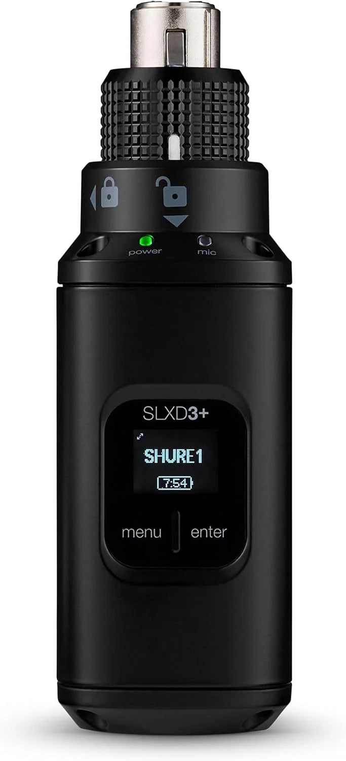 Shure SLXD3+ Plug-On Wireless XLR Transmitter