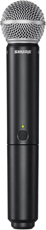 Shure BLX2/SM58 Handheld Wireless Transmitter H10 Band (542–572 MHz) – SM58 Cardioid Dynamic Capsule, Up to 14 Hr Battery, 300 ft Range, Compatible with BLX Receivers