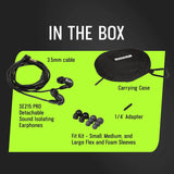 Shure SE215 PRO Sound Isolating Wired Earbuds - Black