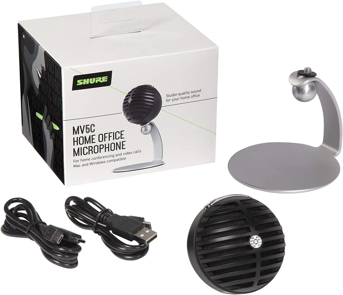 Shure MV5c Digital Condenser Microphone - All Black