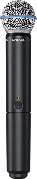 Shure BLX288/B58 Dual-Channel Wireless Audio System H11 Band (572–596 MHz) – BLX88 Receiver, (2) BLX2 Transmitters with Beta 58A Mic, Up to 14 Hr Battery, 300 ft Range