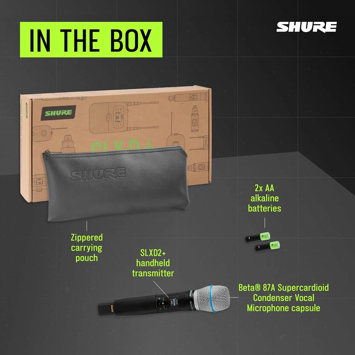 Shure SLXD2+ Handheld Transmitter with SM58 Capsule