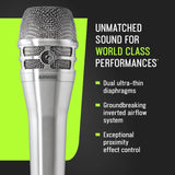 Shure KSM8 Dualdyne Dynamic Vocal Microphone – Dual-Diaphragm Cardioid Mic for Live Performance, Studio Recording & Broadcasting, Brushed Nickel