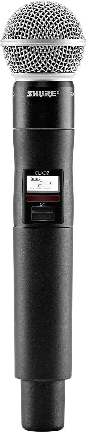 Shure QLXD2/SM58 Handheld Transmitter with SM58 Vocal Mic Capsule - for use with QLX-D Digital Wireless Microphone Systems, Receiver Sold Separately | J50A Band (QLXD2/SM58=-J50A)