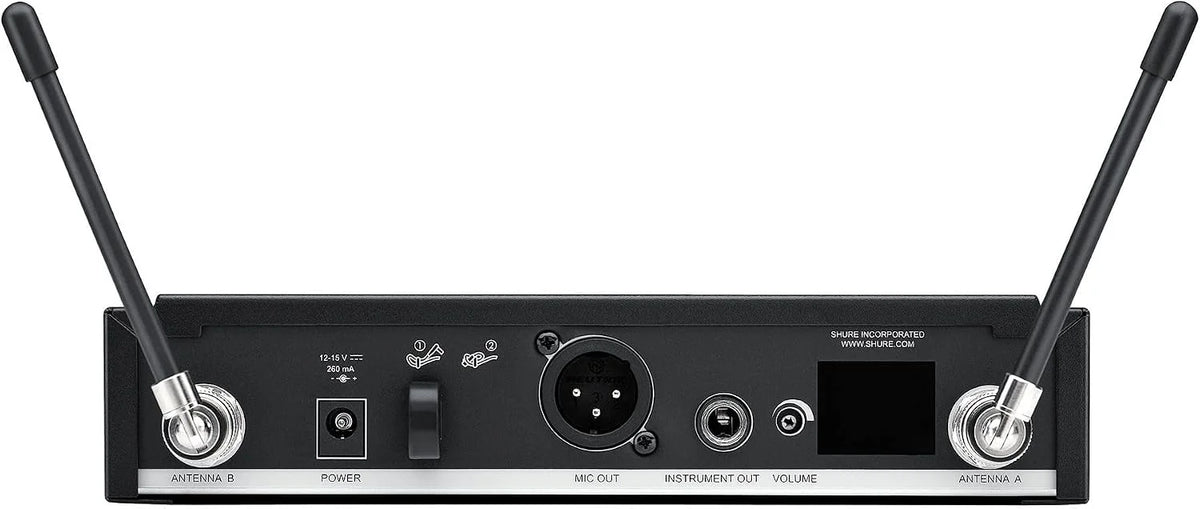 Shure BLX14R UHF Wireless System - Perfect for Guitar and Bass with 1/4 Jack - 14-Hour Battery Life, 300 ft Range | Includes 1/4" Jack Instrument Cable & Single Channel Rack Mount Receiver | H8 Band