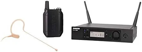 Shure GLXD14R/MX53 Microphone System for Presenters with GLXD4 Receiver, GLXD1 Bodypack Transmitter and MX153 Headworn Subminiature Earset Mic