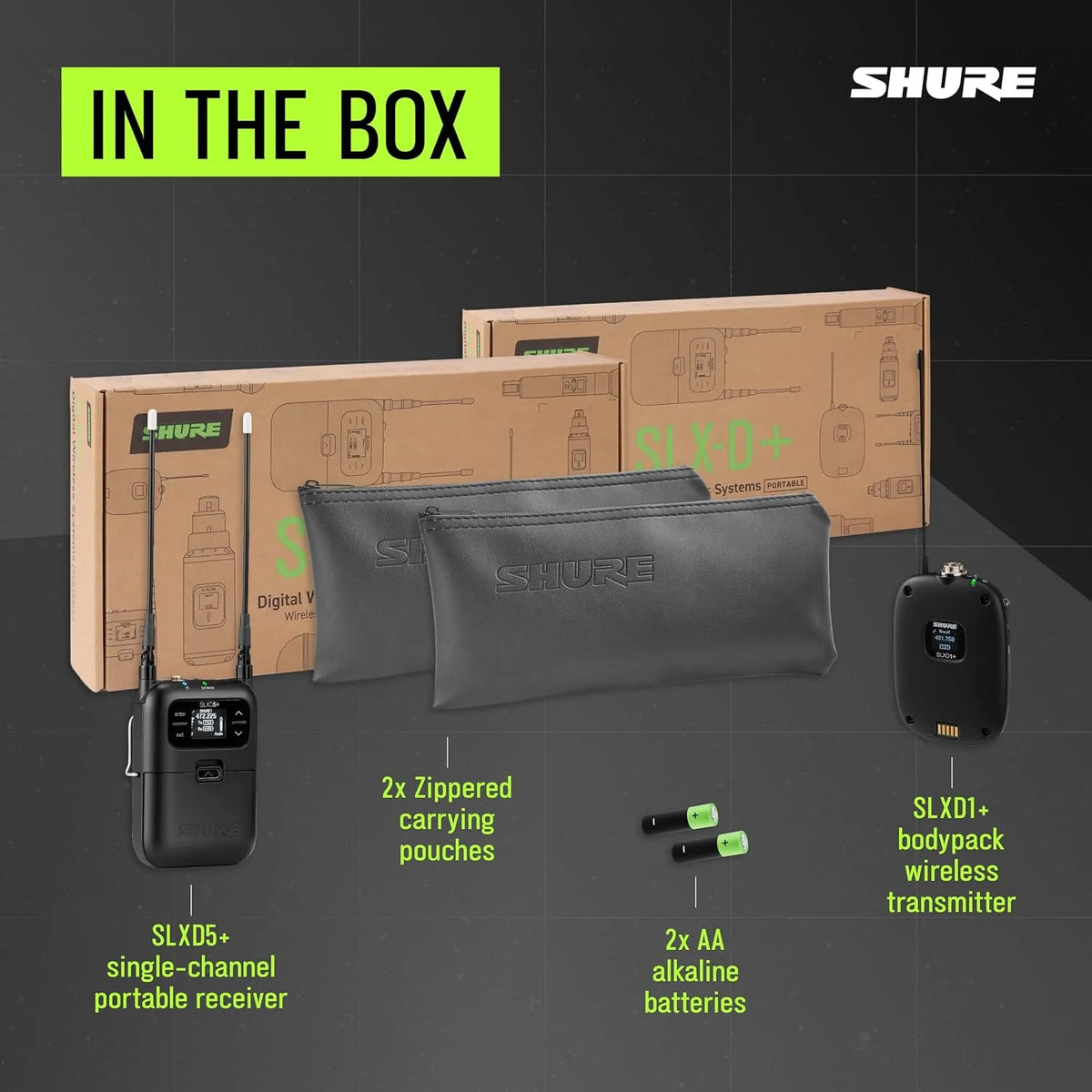 Shure SLXD15+ Portable Digital Wireless System - G57 Band