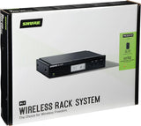 Shure BLX14R/MX53 Rack-Mount Earset Audio System H9 Band (512–542 MHz) – BLX4R Receiver, BLX1 Bodypack & MX153 Earset Mic, Up to 14 Hr Battery, 300 ft Range