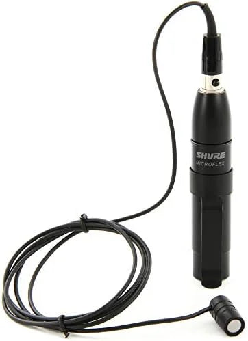 Shure Microflex MX184 Supercardioid Lavalier Microphone - Condenser Mic with TQG / TA4F Connector Wireless Bodypack Transmitters