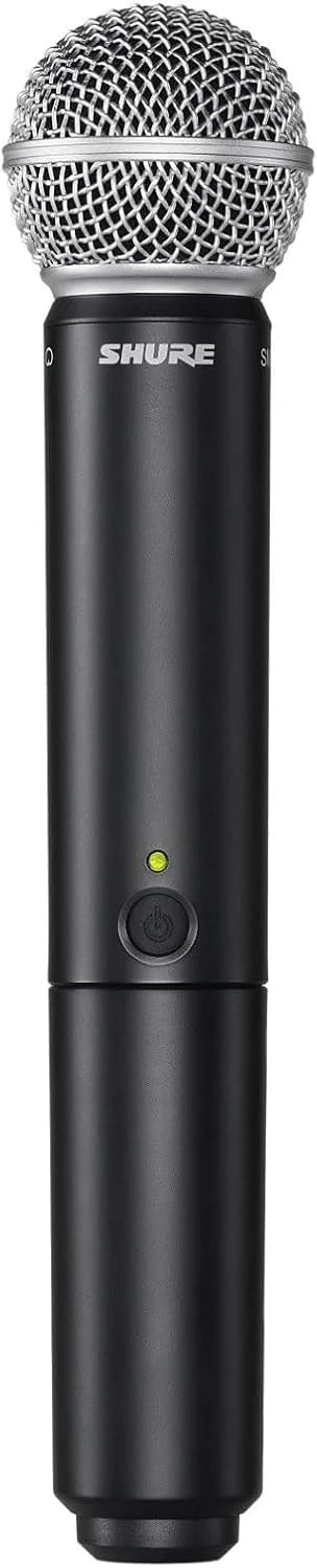 Shure BLX24/SM58 Wireless Microphone System - 14-Hour Battery Life, 300 ft Range, UHF | Includes SM58 Handheld Vocal Mic, Single Channel Receiver | H9 Band (BLX24/SM58-H9)