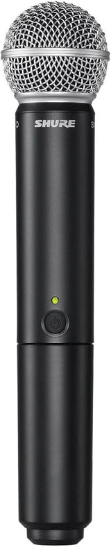 Shure BLX24/SM58 Wireless Microphone System - 14-Hour Battery Life, 300 ft Range, UHF | Includes SM58 Handheld Vocal Mic, Single Channel Receiver | H9 Band (BLX24/SM58-H9)