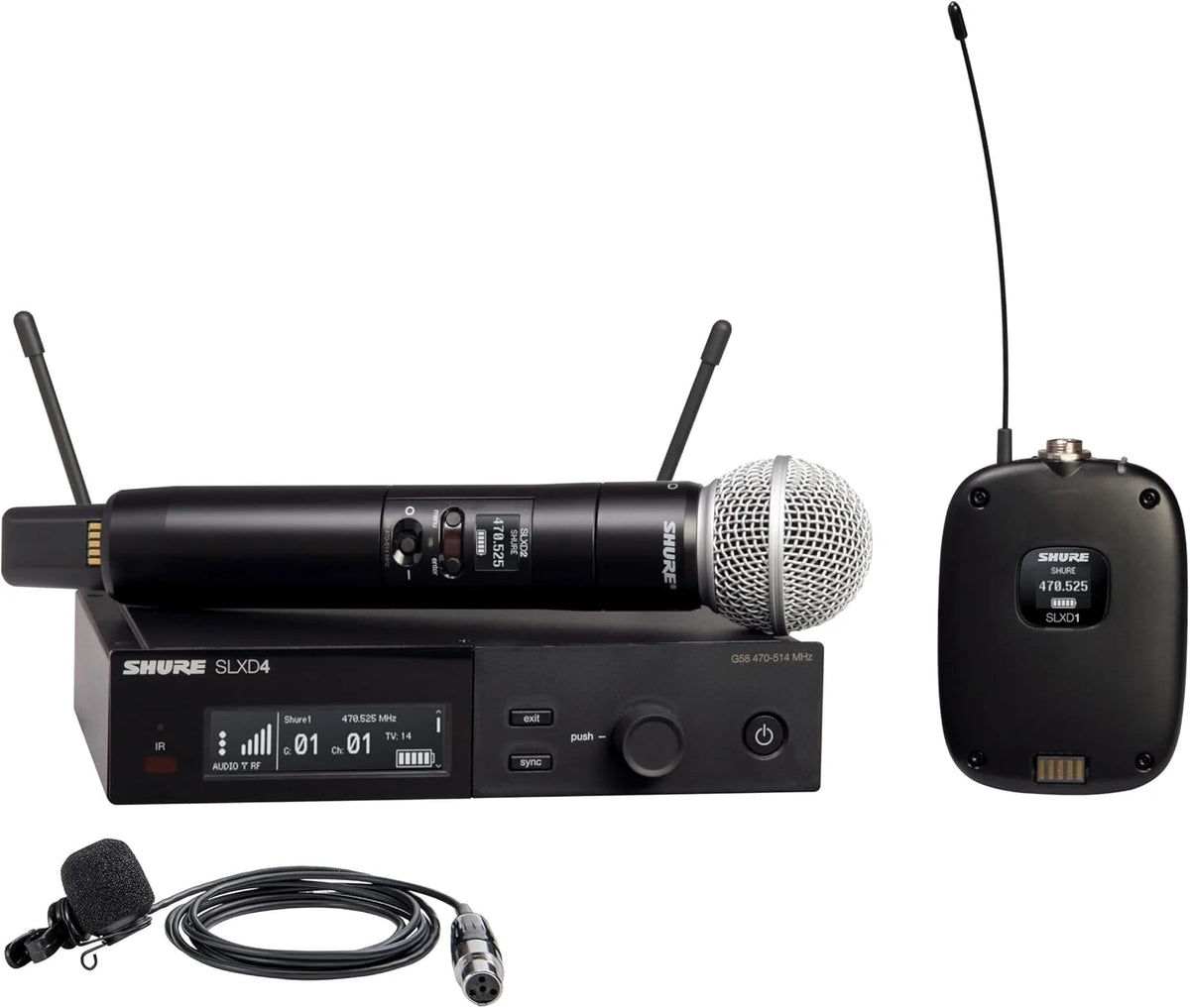 Shure SLXD14/85M Wireless Lavalier Microphone System - G58 Band