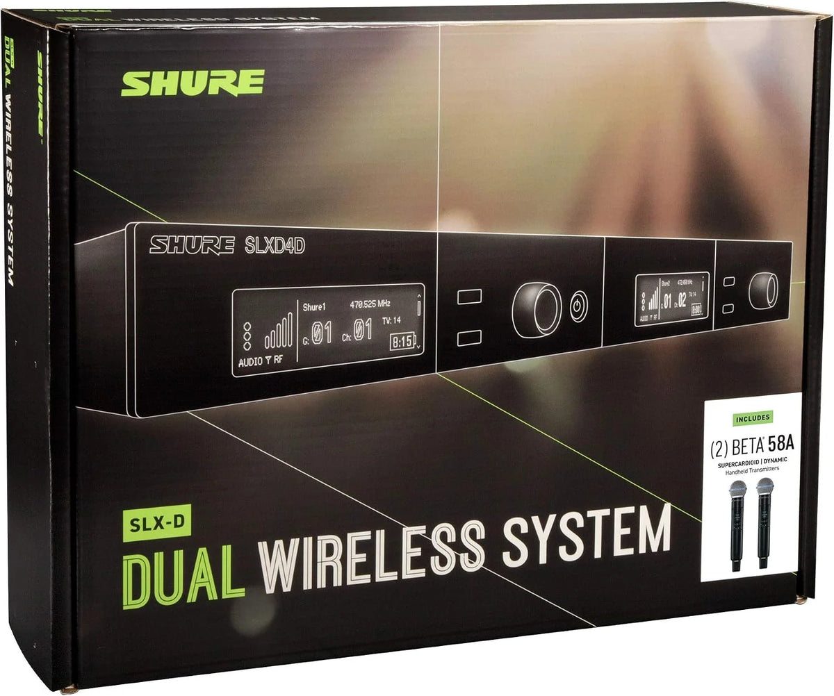 Shure SLXD24D/B58 Dual Wireless Vocal System - G58 Band